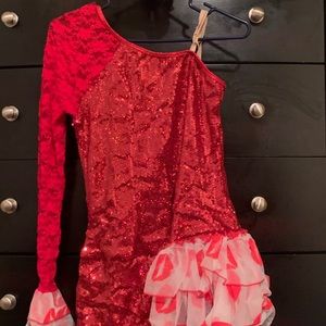 Awish come true kiss print one shoulder costume